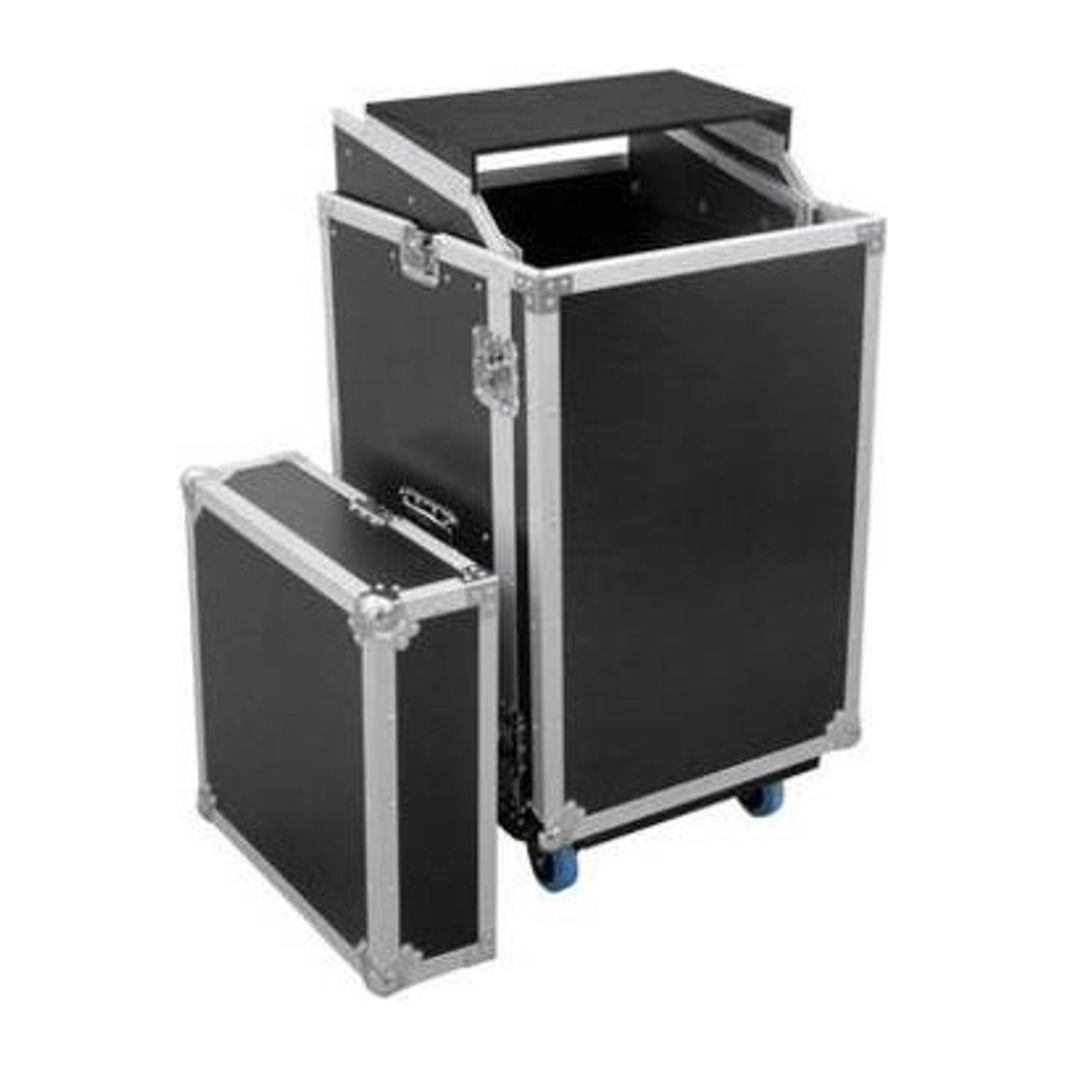 ROADINGER Spezial-Kombi-Case LS5 Laptop-Rack, 17 HE, Schwarz, B: 56 cm, T: 59 cm, H: 112 cm - Bild 1