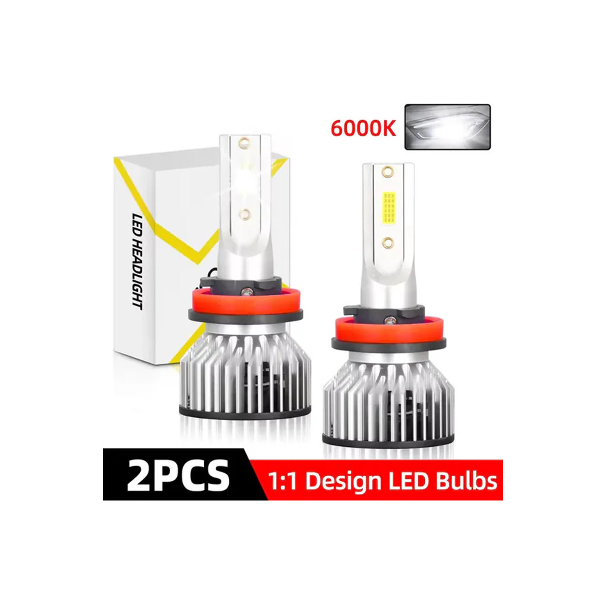 Roadsun Superhelle LED Autoscheinwerfer 180 W mit COB-Chip, 25000 lm, 6000 K Kaltweiß - Bild 6