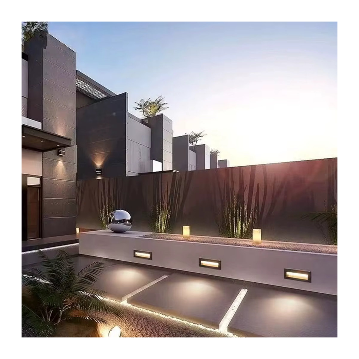 ROANJUNYH LED Wandleuchte Wasserdicht für Outdoor Treppen und Garten in Weiß oder Schwarz mit Kaltweißem Licht - Bild 5