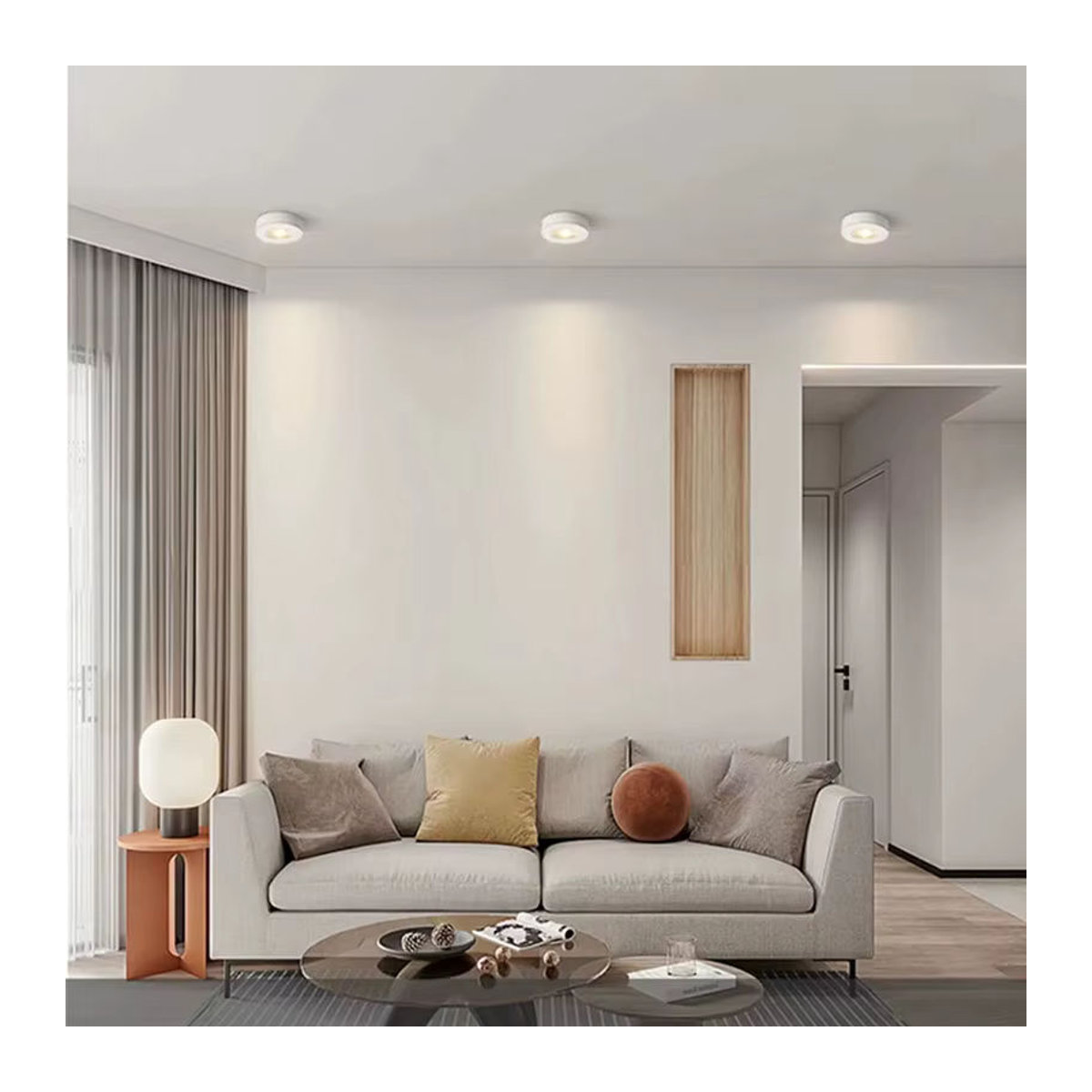 ROANJUNYH Ultradünne LED-Downlight-Deckenleuchte COB-Einbaustrahler in Weiß für Vitrinen- und Weinkabinettbeleuchtung - Bild 4