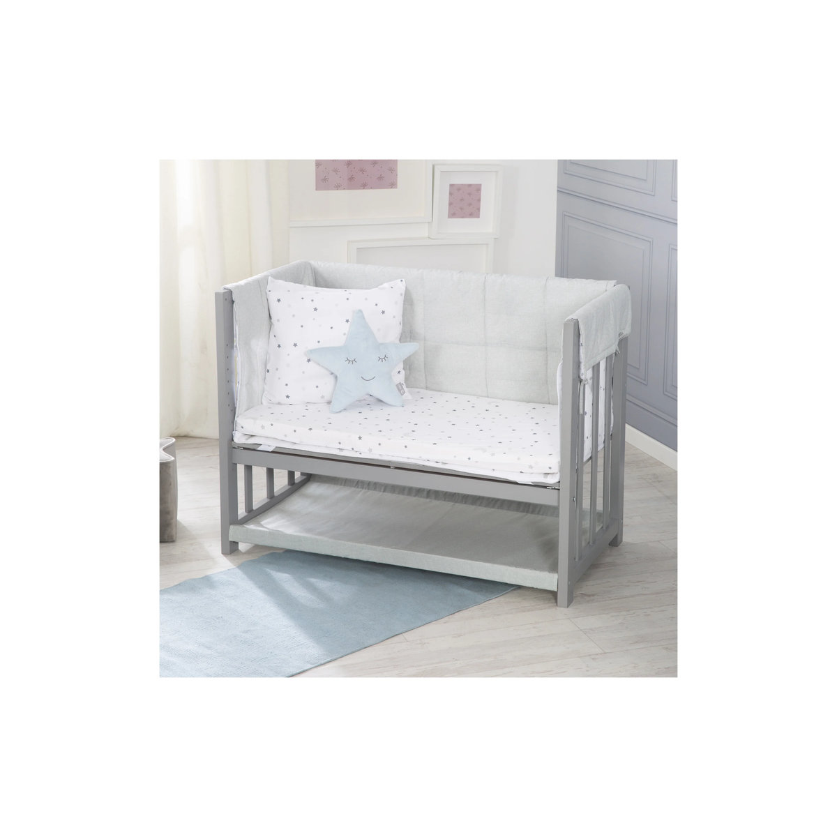 Roba 3in1 Stubenbett Sternenzauber Babybett aus Holz in Grau und Taupe - Bild 2