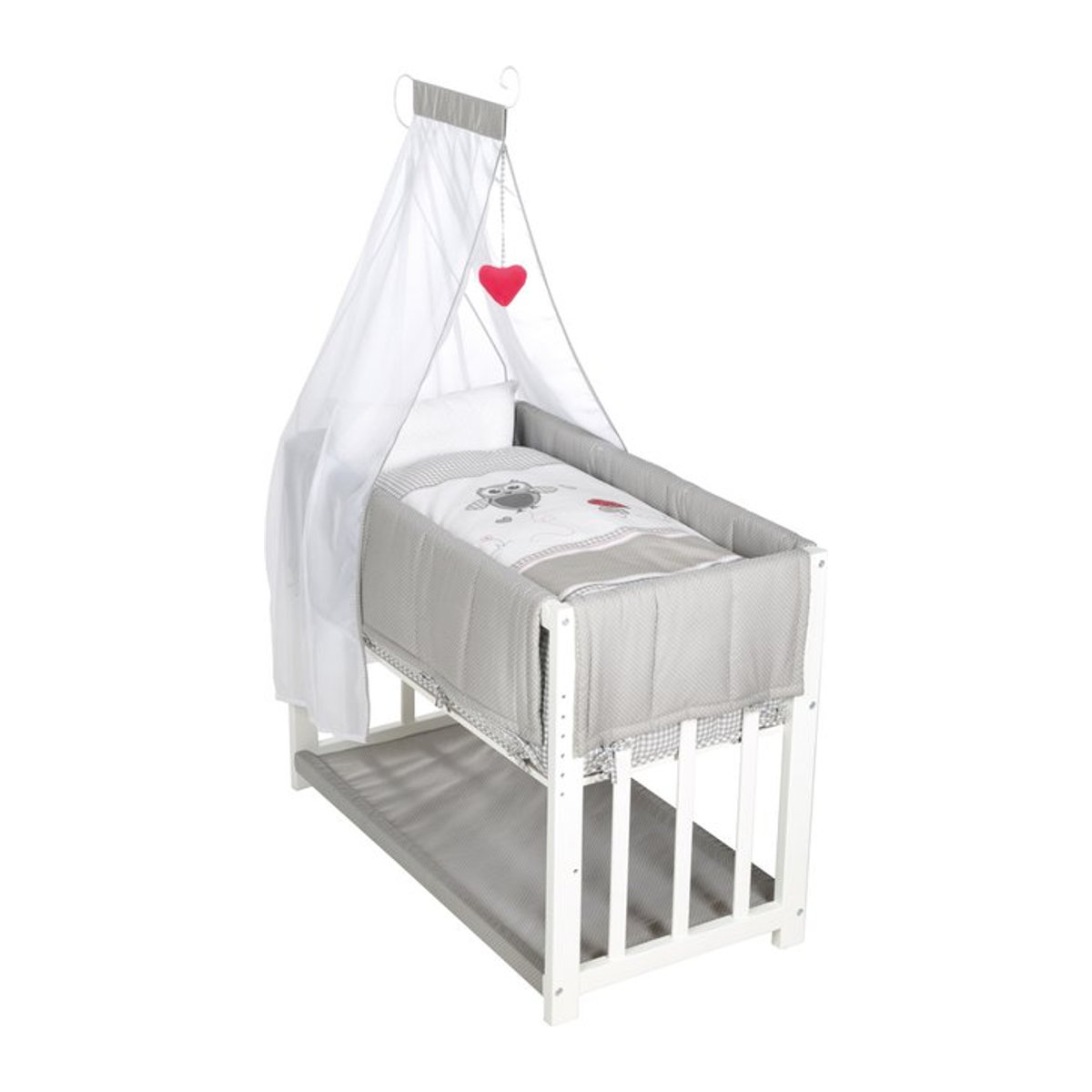 Roba 4in1 Babybett aus Holz in Weiß, B/L: 76 x 95 cm - Bild 1
