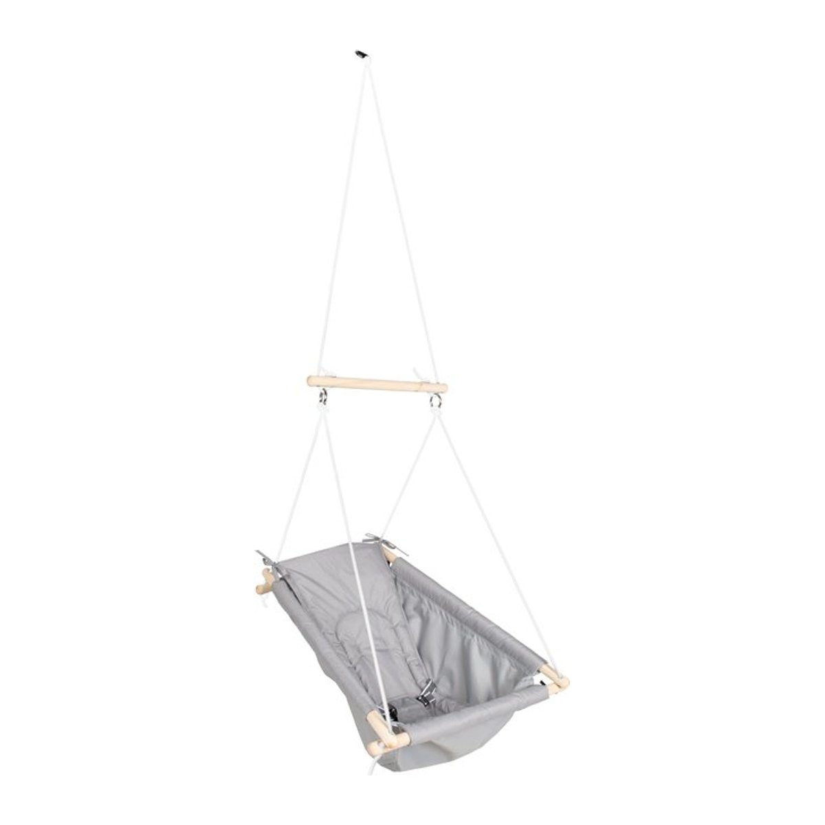 Roba Baby-Hängeschaukel Hängesitz in Grau aus Holz und Polyester - Bild 3