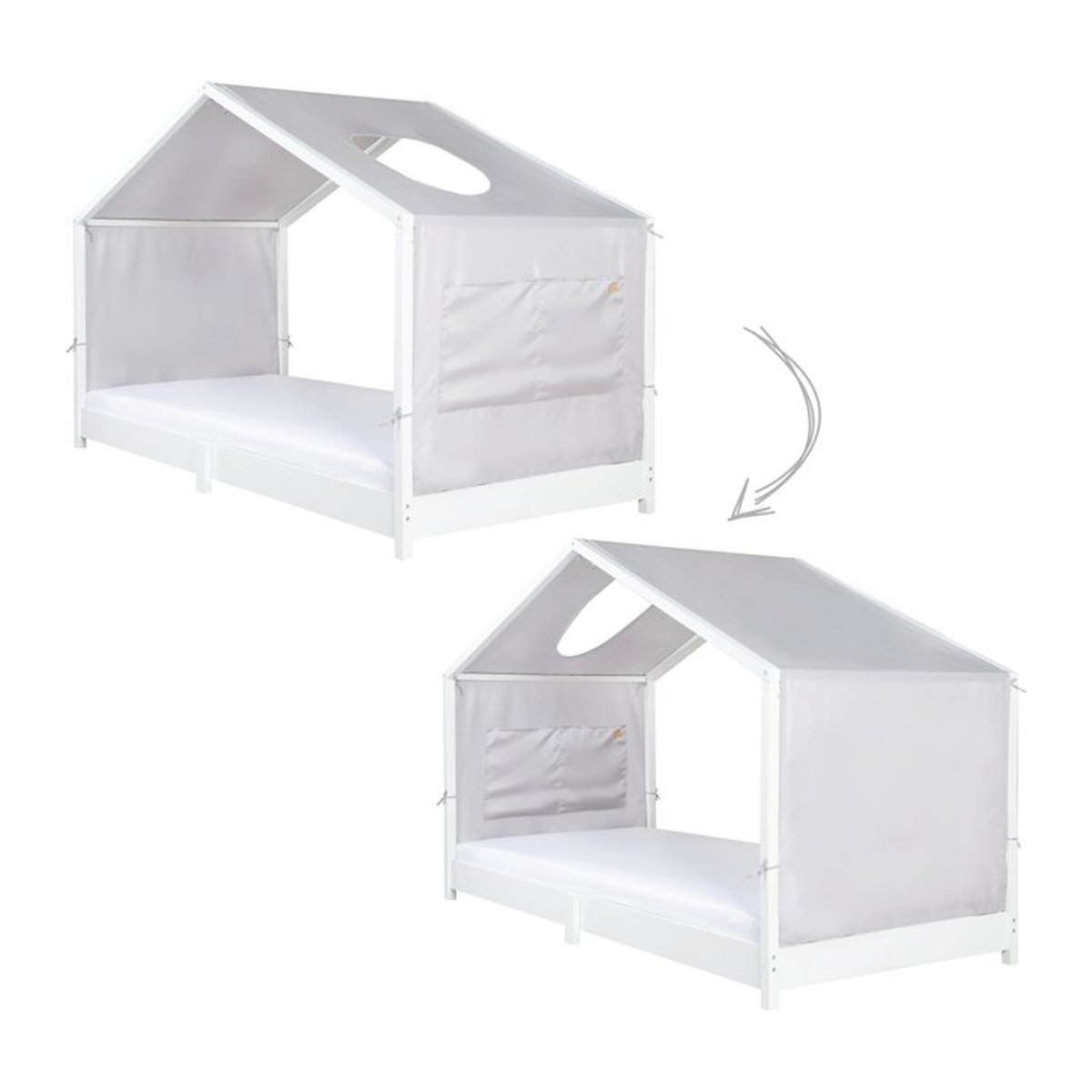 Roba Hausbettbezug in Grau oder Weiß, B/T/H: 70 x 140 cm - Bild 1