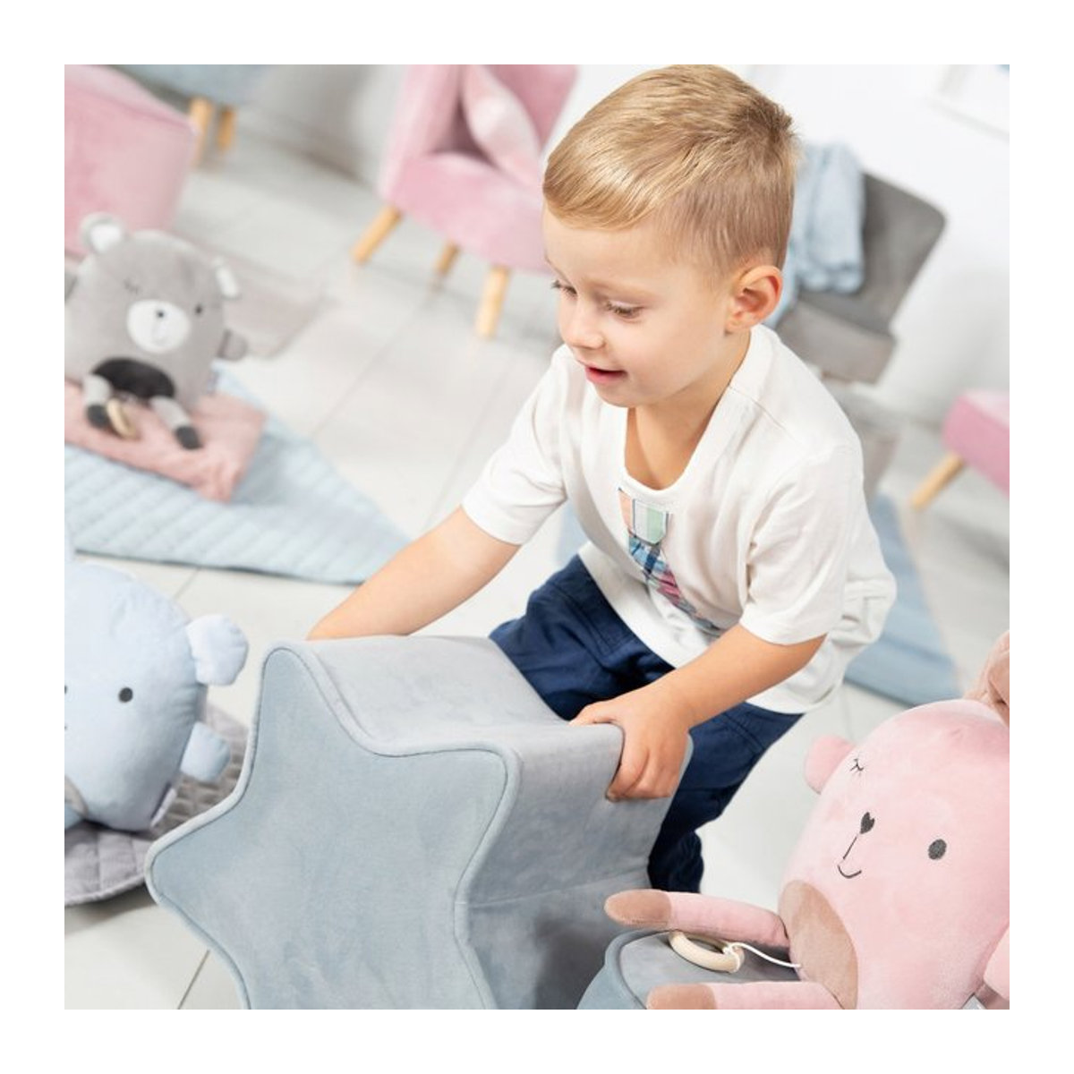 ROBA Kinderhocker in Sternform in Blau - Bild 3