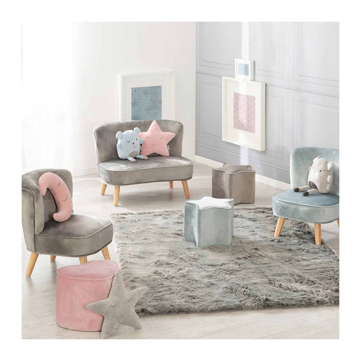 ROBA Kinderhocker in Sternform in Blau - Bild 4