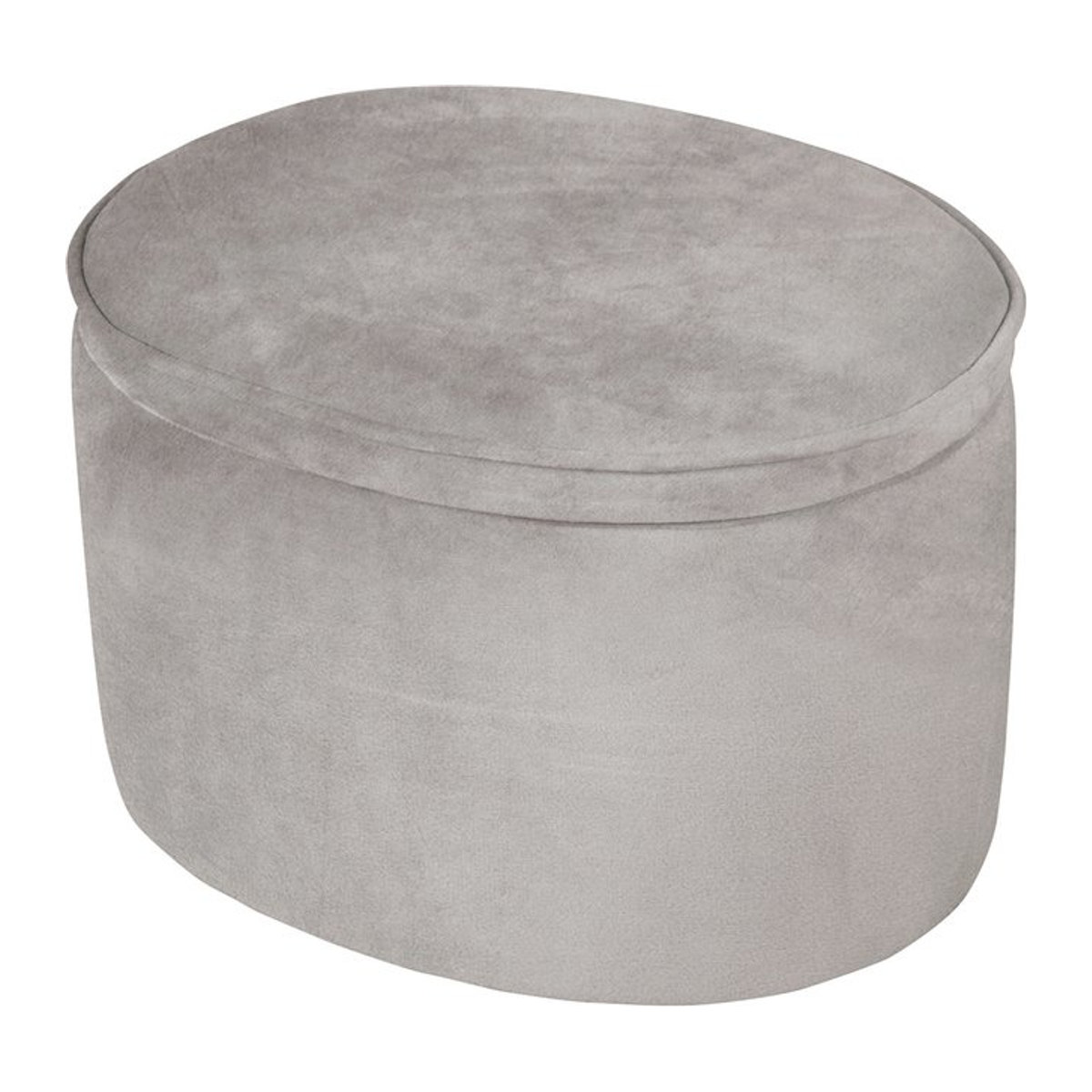 ROBA Kinderhocker oval mit Aufbewahrung, Grau, B/H/T: 42 x 27 x 33 cm - Bild 1