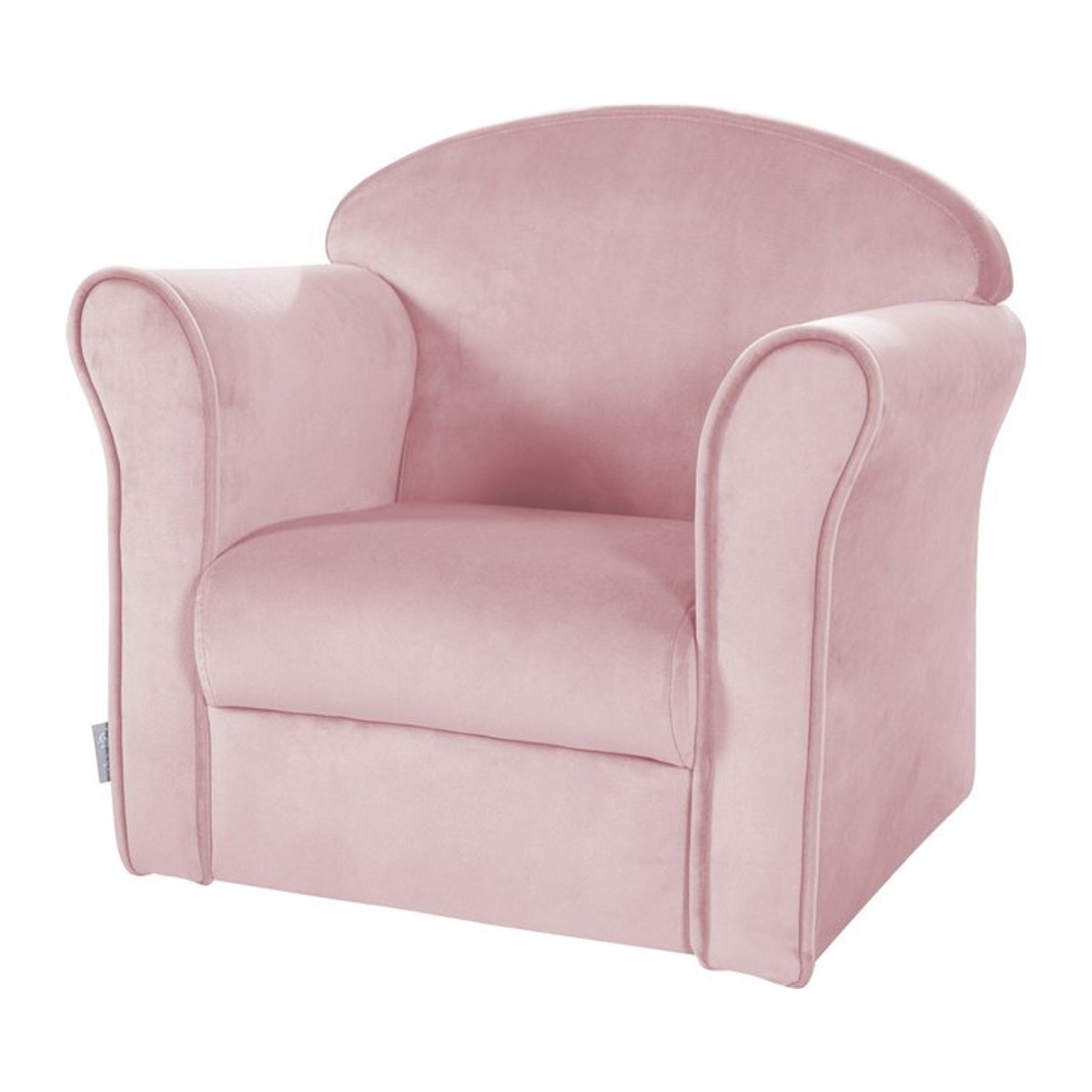 Roba Kindersessel mit Armlehnen aus Samt in Rosa, B/H/T: 49 x 39 x 43 cm - Bild 1