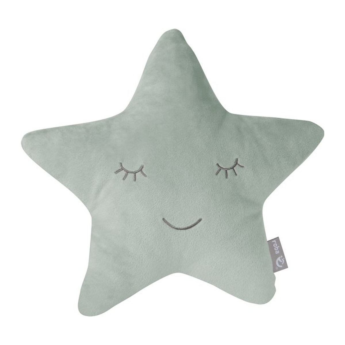 Roba Kuschel- und Dekokissen im Design Frosty Green mit Stern-Motiv - Bild 1