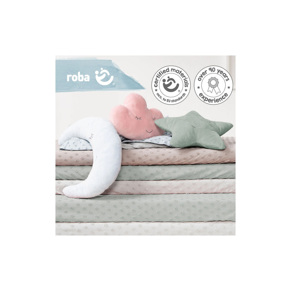 Roba Kuschel- und Dekokissen im Design Frosty Green mit Stern-Motiv - Bild 4