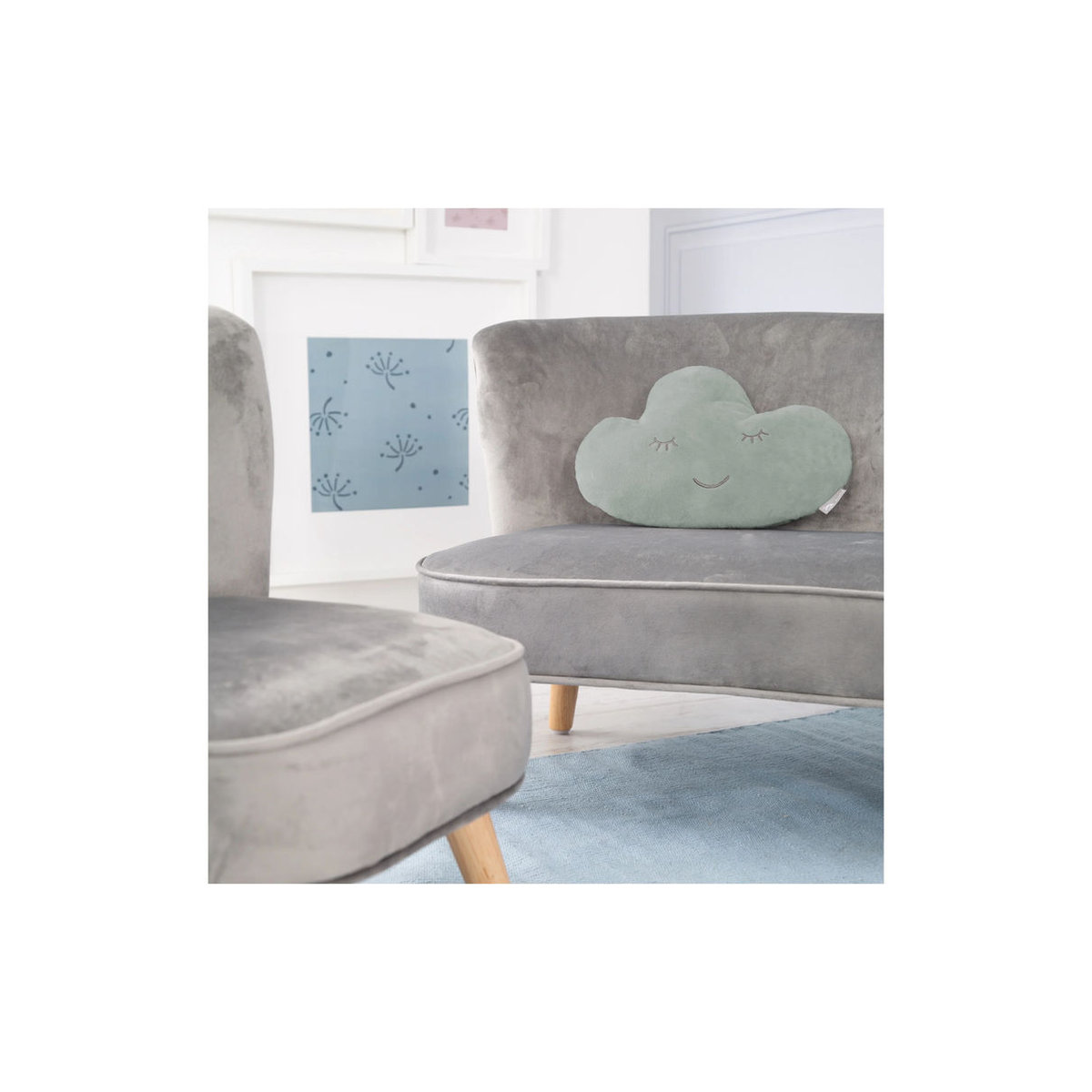 Roba Kuschel- und Dekokissen im Design Wolke in Frosty Green - Bild 6