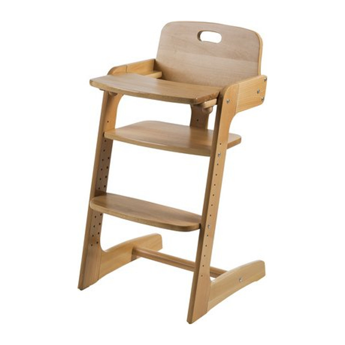Roba Treppenhochstuhl Kid Up aus Buche Massivholz in Beige, B/H/T: 45 x 87,5 x 54 cm - Bild 1