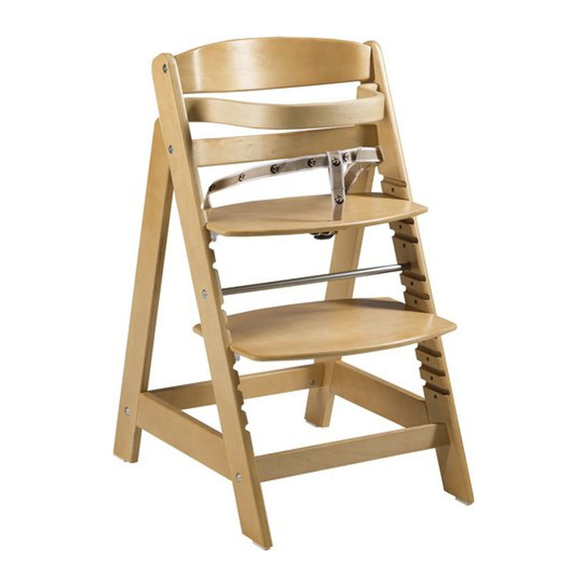 Roba Treppenhochstuhl Sit Up CLICK aus Holz in Beige, B/H/T: 44,5 x 80 x 54 cm - Bild 2