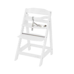 Roba Treppenhochstuhl Sit Up III aus Holz, mitwachsender Babyhochstuhl bis zum Jugendstuhl, Weiß, B/H/T: 44.5 x 80 x 54 cm