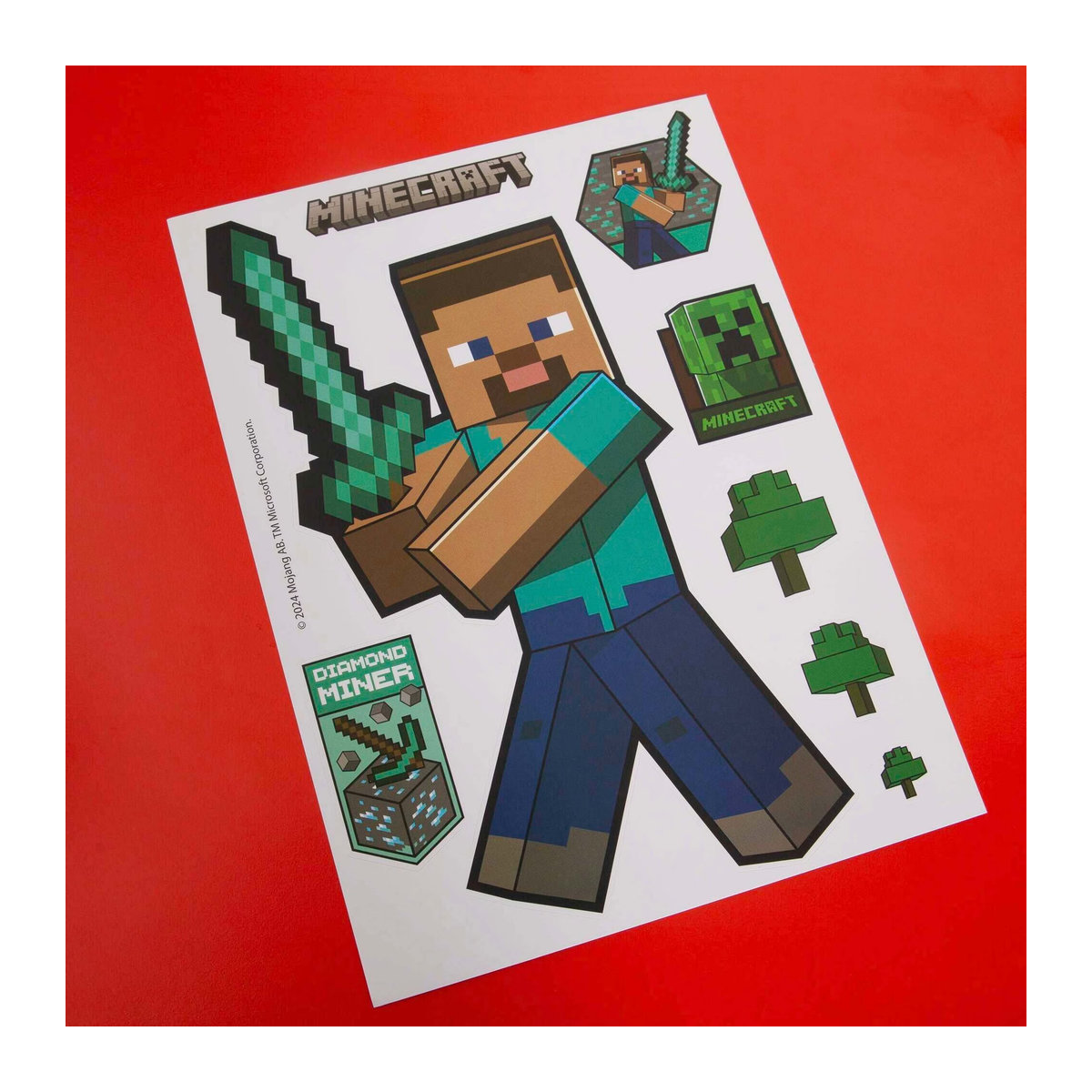 Roba Wandtattoo Minecraft Charakter, selbstklebende Vinylfolie, mehrfarbig, B x H: 15 x 17 cm - Bild 1