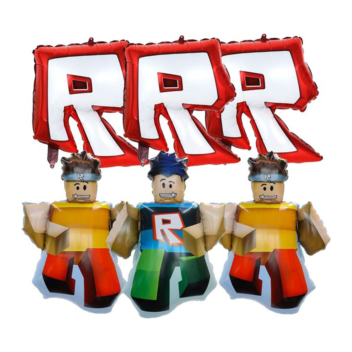 ROBLOX Folienballon Set für Kindergeburtstage, mehrfarbig, 2/4/6 Stück - Bild 1