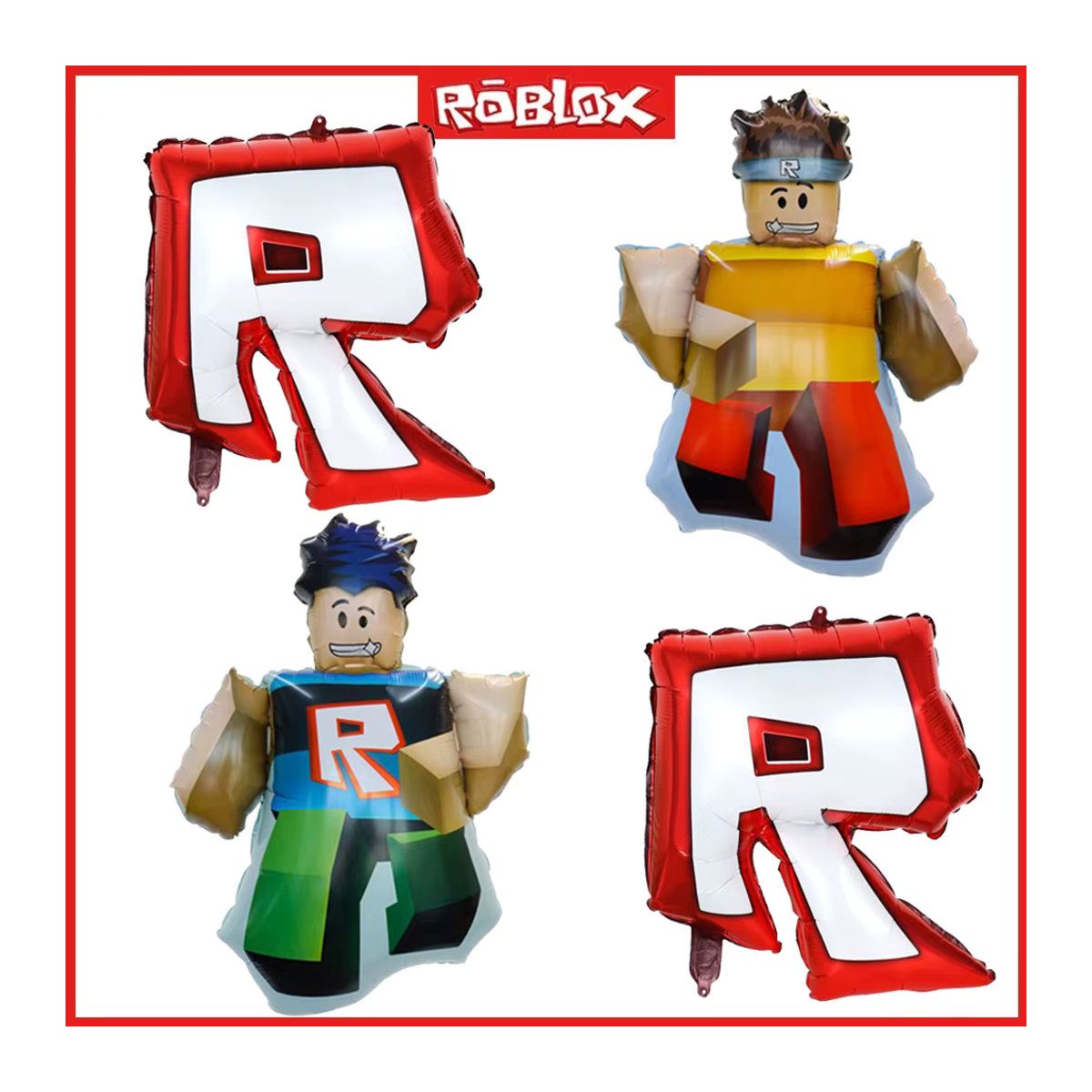 ROBLOX Folienballon Set für Kindergeburtstage, mehrfarbig, 2/4/6 Stück - Bild 2