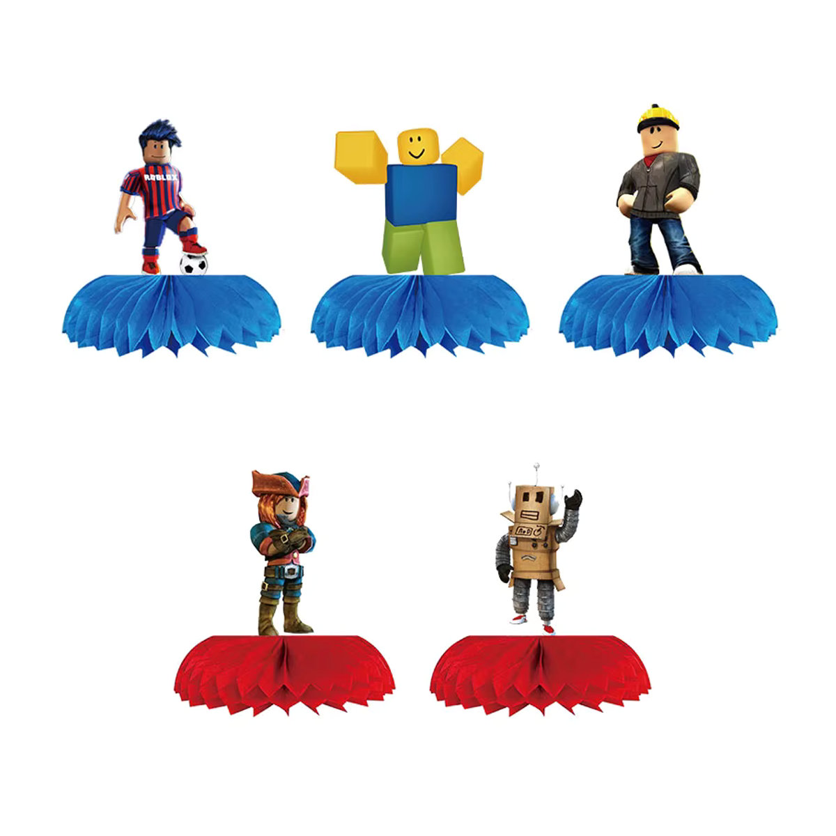 Roblox Waben-Partydekoration für Kinder zum Geburtstag, mehrfarbig, rund aus Papier - Bild 4