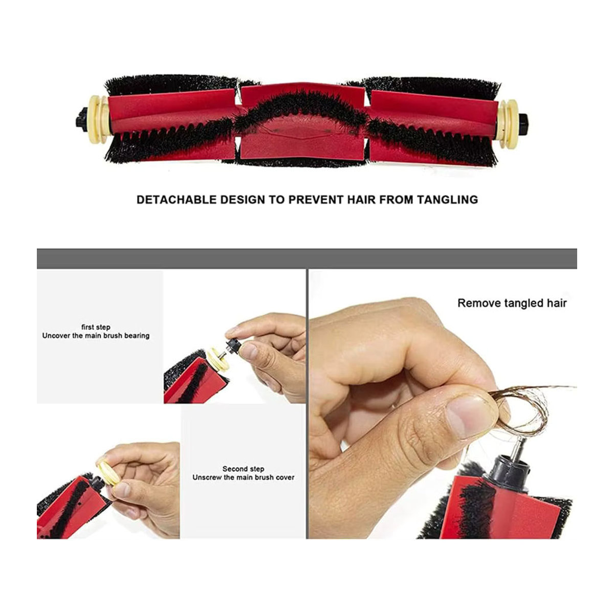 Roborock Hauptbürste für S5 S50 S502 S55 S6 S6 Pure E4 E2 E3 E5 E20 E25 E35 S65 1S in Rot - Bild 5