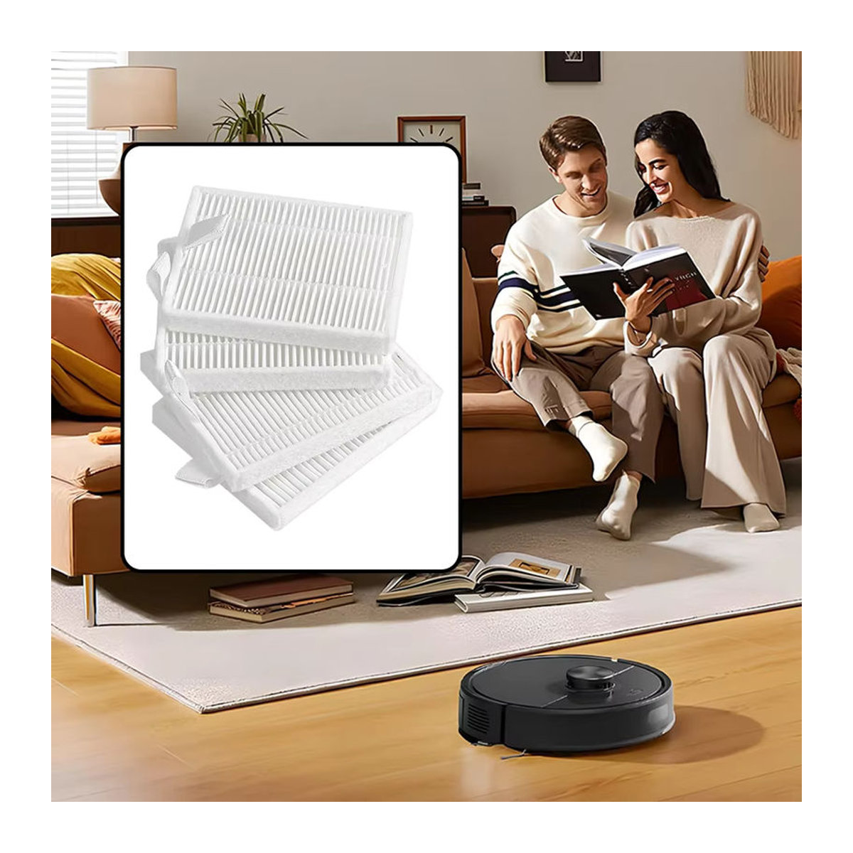 Roborock HEPA-Filter Ersatzzubehör in Weiß für Roboter-Staubsauger Q7 M5 Q7 M5+ Q7T+ Q7 L5 Q7 L5+ Q7 TF Q7 TF+ Q7B - Bild 2