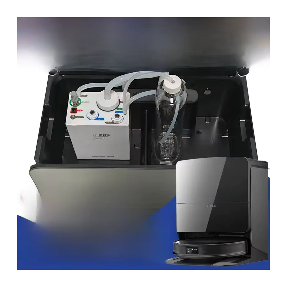 Roborock Saros 10R 20 Wasserwechsel-Kit in Schwarz mit automatischem Nachfüll- und Ablassmodul für Roboterstaubsauger - Bild 4
