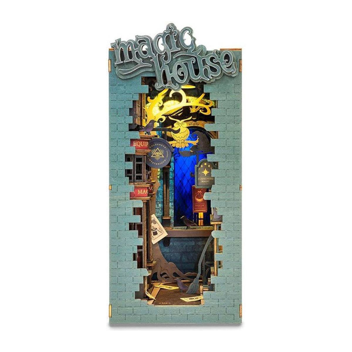 ROBOTIME Rolife 3D-Puzzle Magisches Haus DIY Buchnische TGB03 aus Holz in Mehrfarbig im Vintage-Design - Bild 1