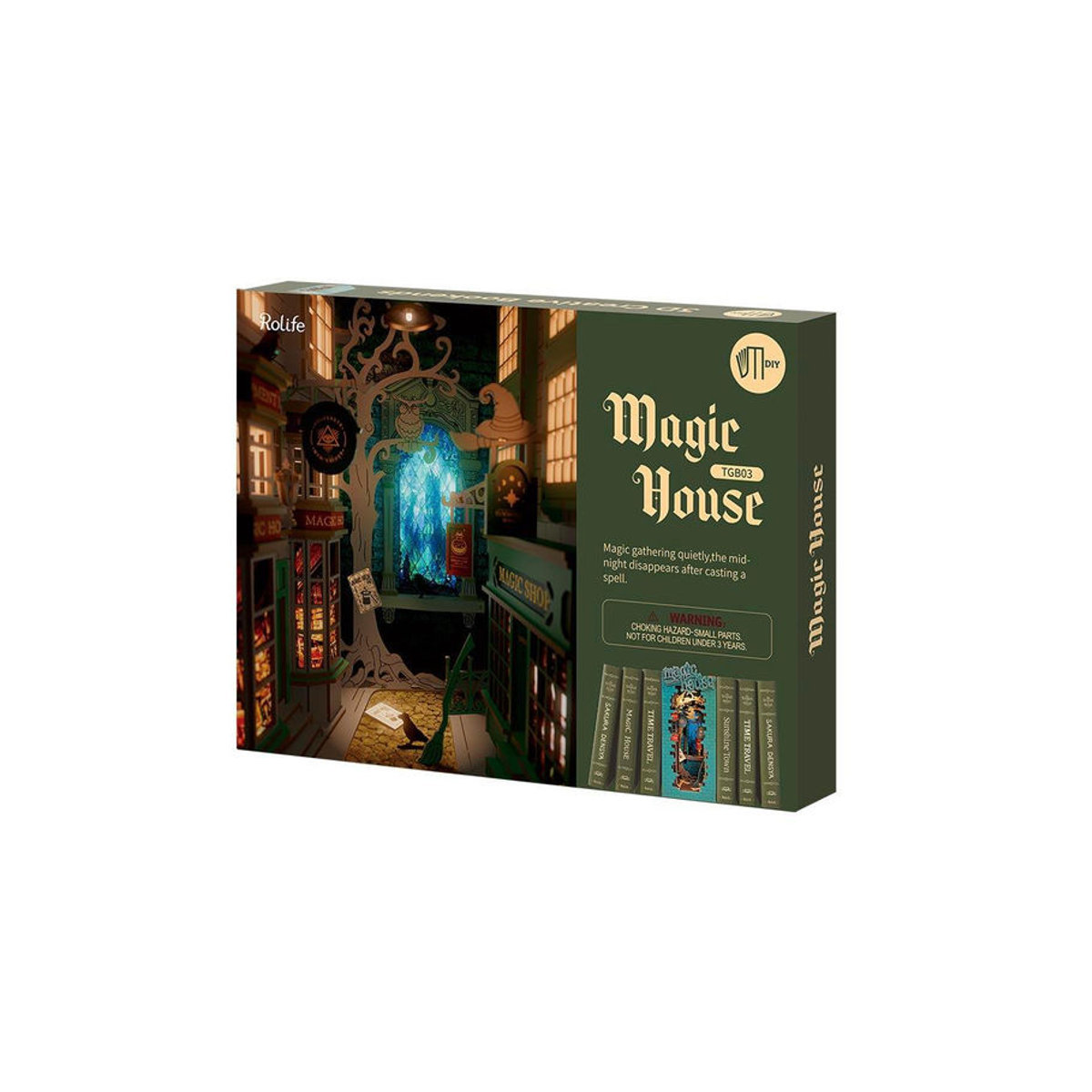 ROBOTIME Rolife 3D-Puzzle Magisches Haus DIY Buchnische TGB03 aus Holz in Mehrfarbig im Vintage-Design - Bild 2