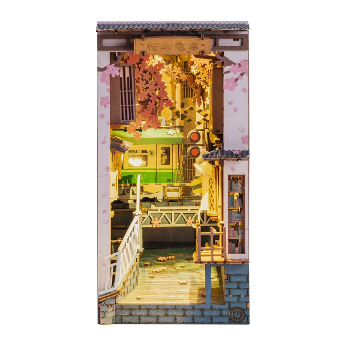 Robotime Rolife Book Nook DIY Holz Miniatur Haus Sakura Densya TGB01 mehrfarbig - Bild 1