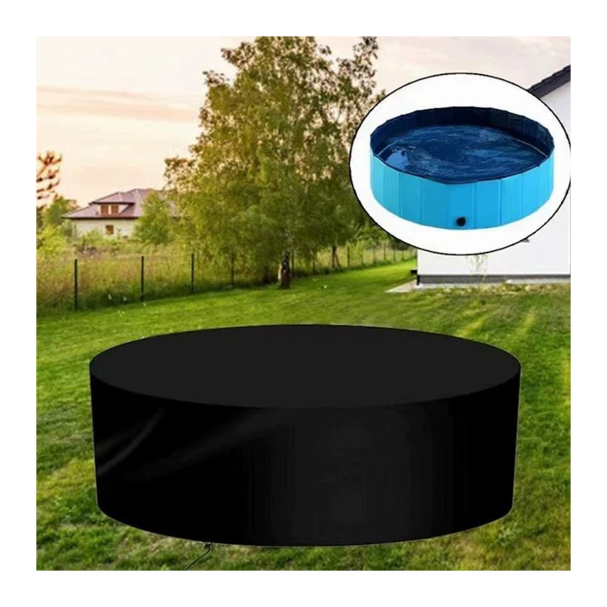 Robuste runde Solar-Poolabdeckung für oberirdische Pools und Whirlpools, Durchmesser: 183 cm - Bild 1