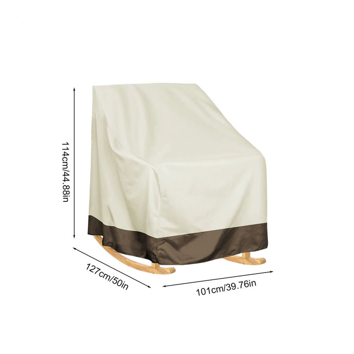 Robuste Staubschutzhüllen für Gartenmöbel und Schaukelstühle im Außenbereich, Beige - Bild 6