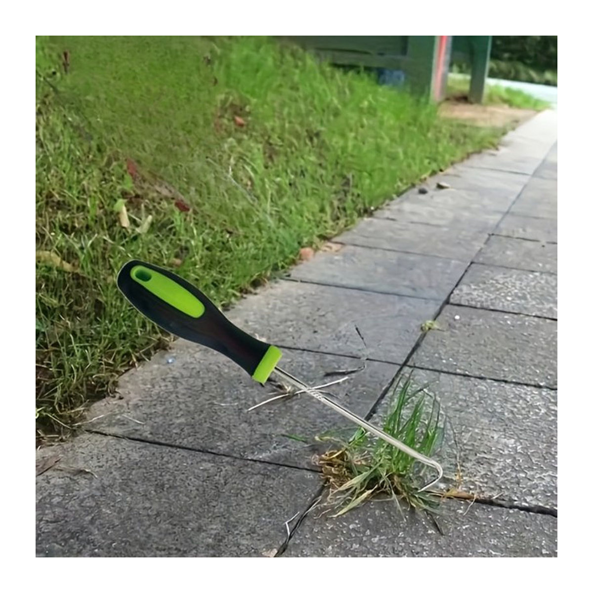 Robuster Unkrauthaken aus Metall in Silber für Terrasse und Pflasterverbindungen zur Entfernung von Unkraut und Moos - Bild 1
