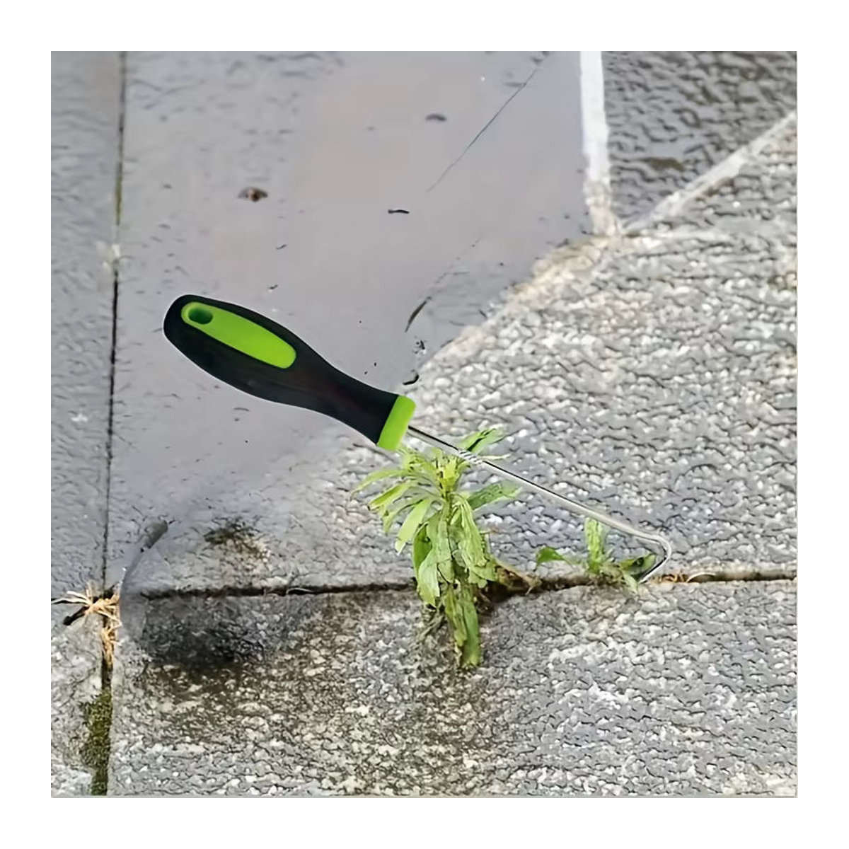 Robuster Unkrauthaken aus Metall in Silber für Terrasse und Pflasterverbindungen zur Entfernung von Unkraut und Moos - Bild 2