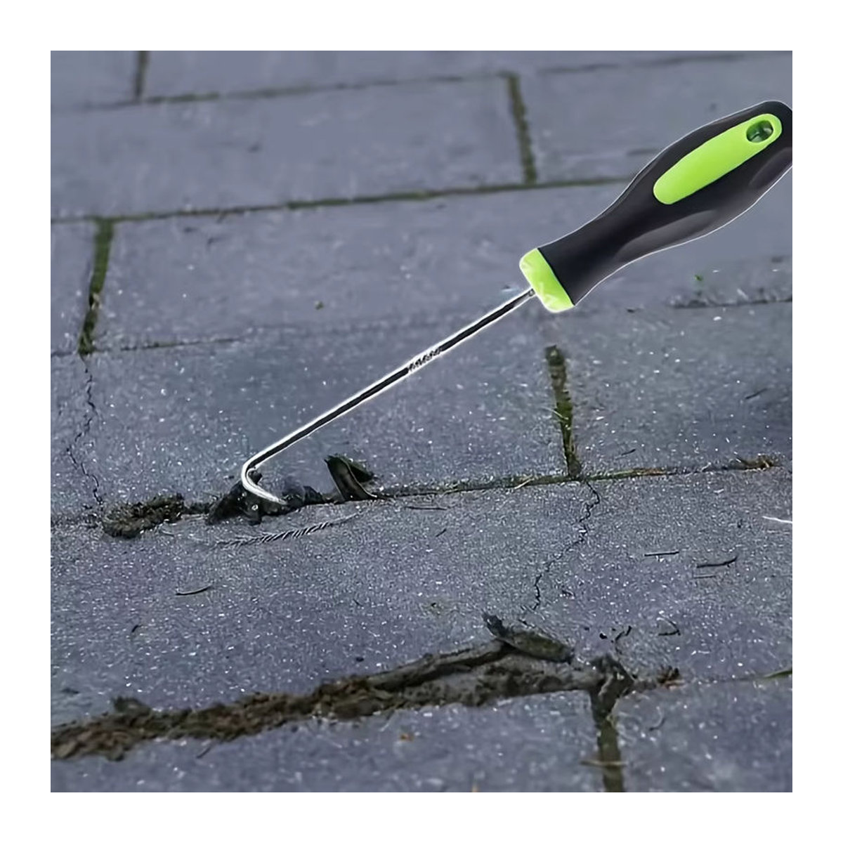 Robuster Unkrauthaken aus Metall in Silber für Terrasse und Pflasterverbindungen zur Entfernung von Unkraut und Moos - Bild 3