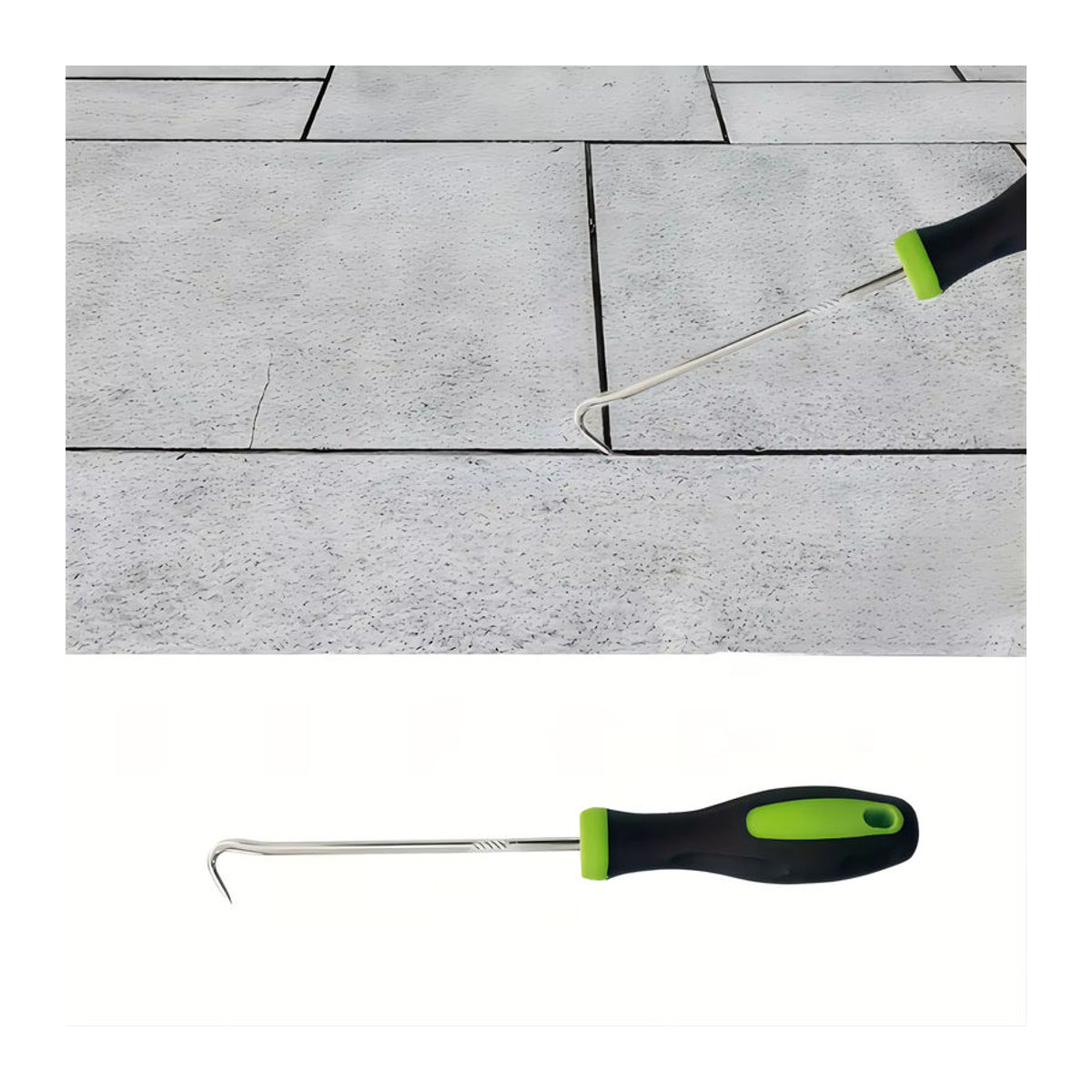 Robuster Unkrauthaken aus Metall in Silber für Terrasse und Pflasterverbindungen zur Entfernung von Unkraut und Moos - Bild 4