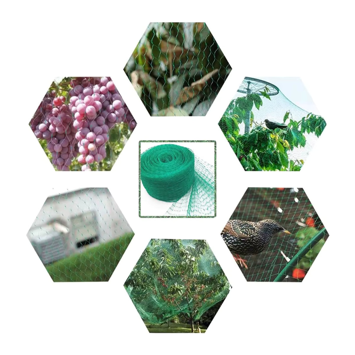 Robustes Anti-Vogel-Netz zur UV-beständigen Gartenpflege für Obstbäume und Gewächshäuser in 5 m oder 10 m Länge - Bild 3