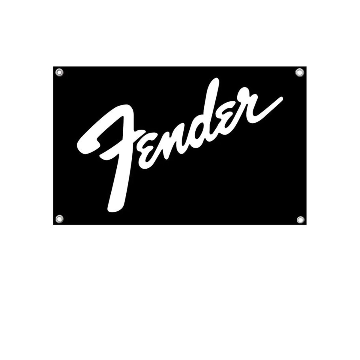 Rockband Gitarren Flagge aus Textil in Schwarz für Outdoor und Raumdekoration mit vier Löchern zur Aufhängung - Bild 2