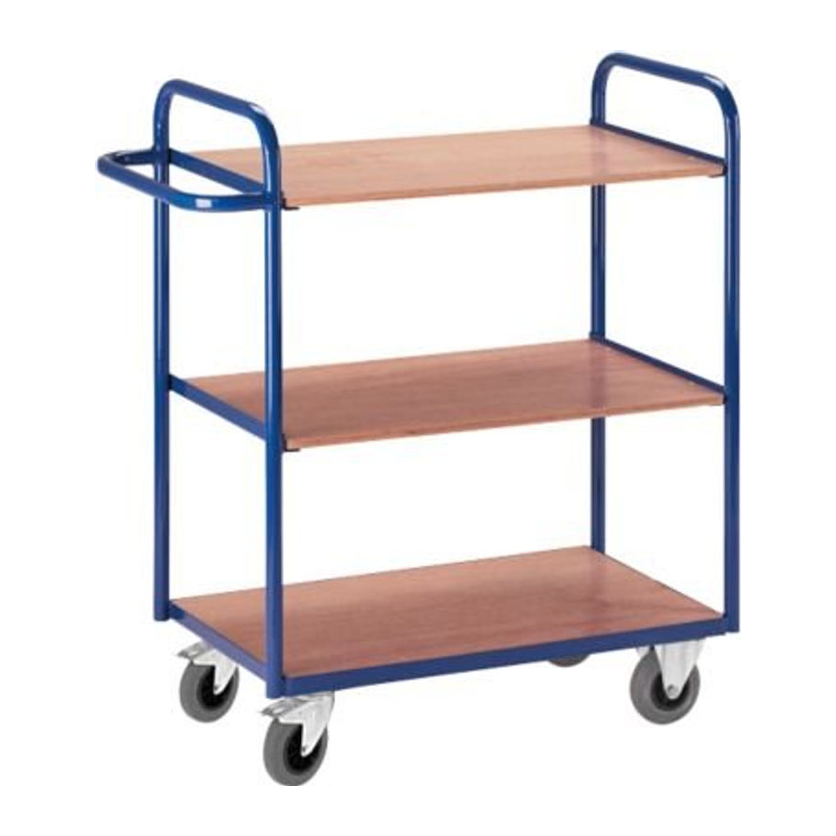 Rollcart Transportsysteme Etagenwagen mit 11 Etagen aus Stahl in Enzianblau und Buche-Dekor mit einer Traglast von 150 kg - Bild 2