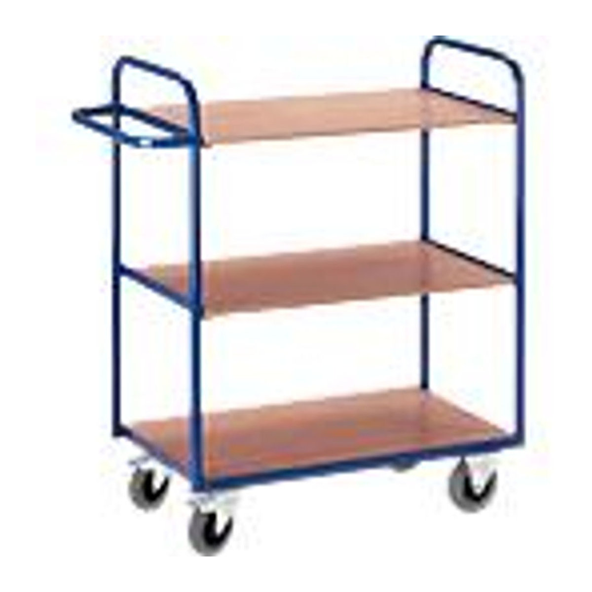 Rollcart Transportsysteme Etagenwagen mit 11 Etagen aus Stahl in Enzianblau und Buche-Dekor mit einer Traglast von 150 kg - Bild 3