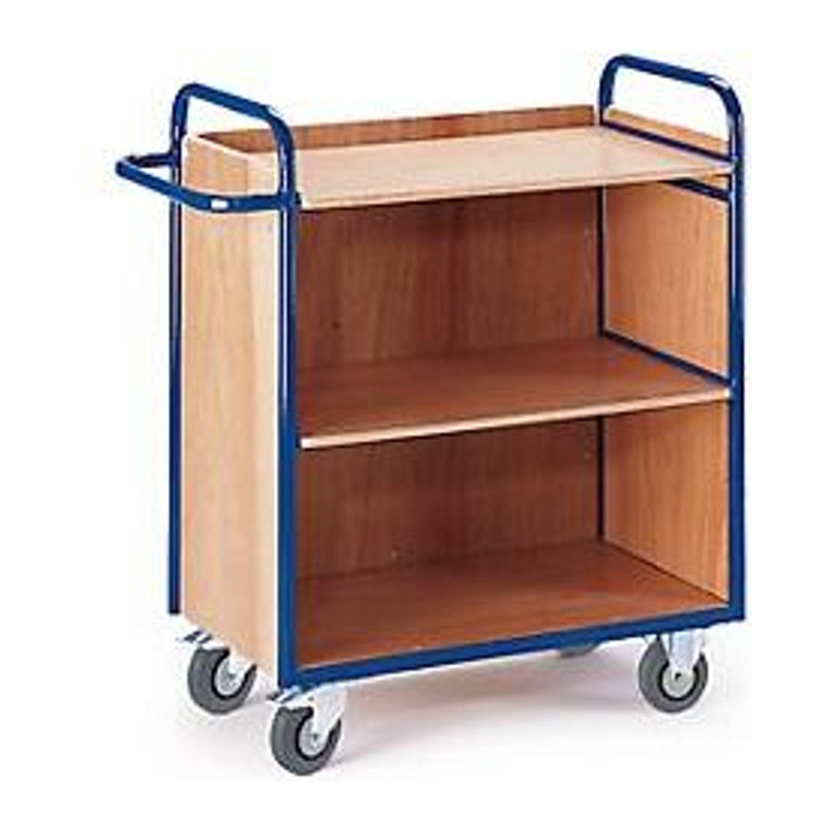 Rollcart Transportsysteme Etagenwagen mit 3 Wänden und 3 Etagen in Buche-Dekor, Höhe: 107 cm - Bild 3