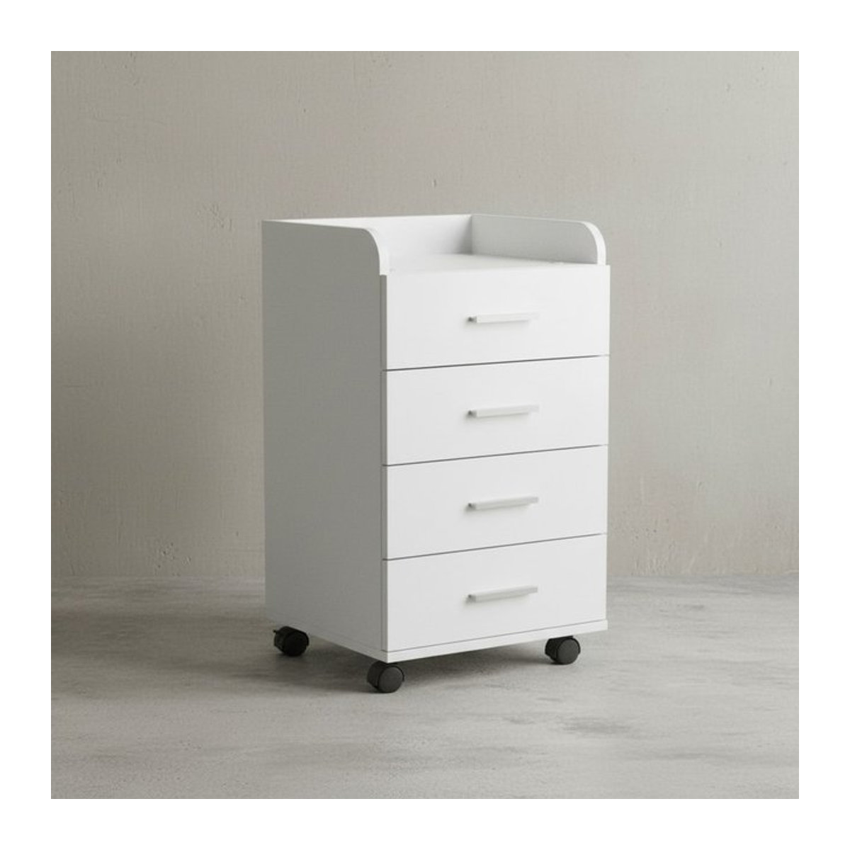 Rollcontainer KADIMA DESIGN ISONZO mit 4 Schubladen und Ablagefläche in Weiß - Bild 1