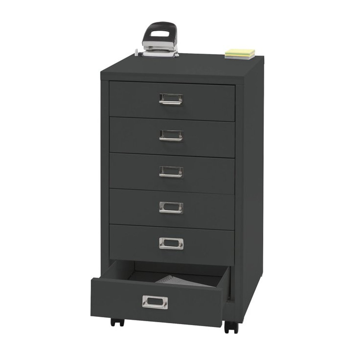 Rollcontainer MCW-L49 Schubladenschrank aus Metall mit 6 Schubladen in Anthrazit, H: 75 cm, B: 40 cm, T: 41 cm - Bild 1