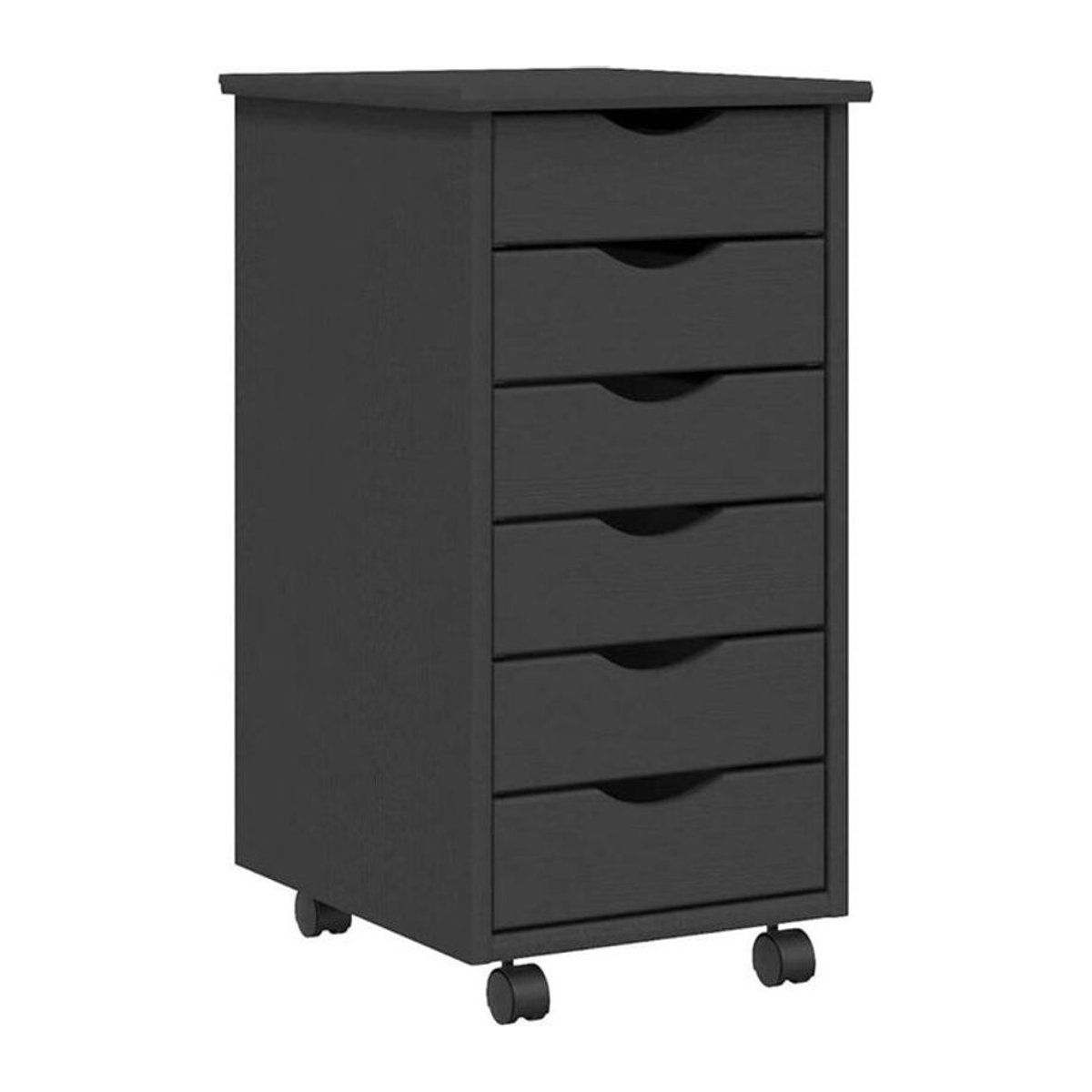Rollschrank mit Schubladen Moss aus Massivholz Kiefer in Grau von vidaxl im Landhausstil - Bild 1