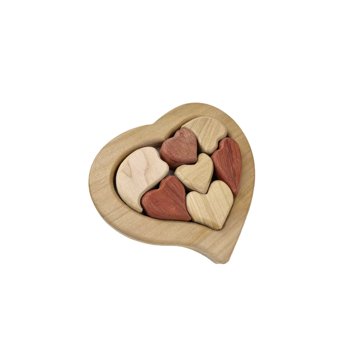 Romantisches Herz-Puzzle aus Holz in Gelb und Mehrfarbig – 20 Gründe, warum ich dich liebe – Geschenk für Paare - Bild 3