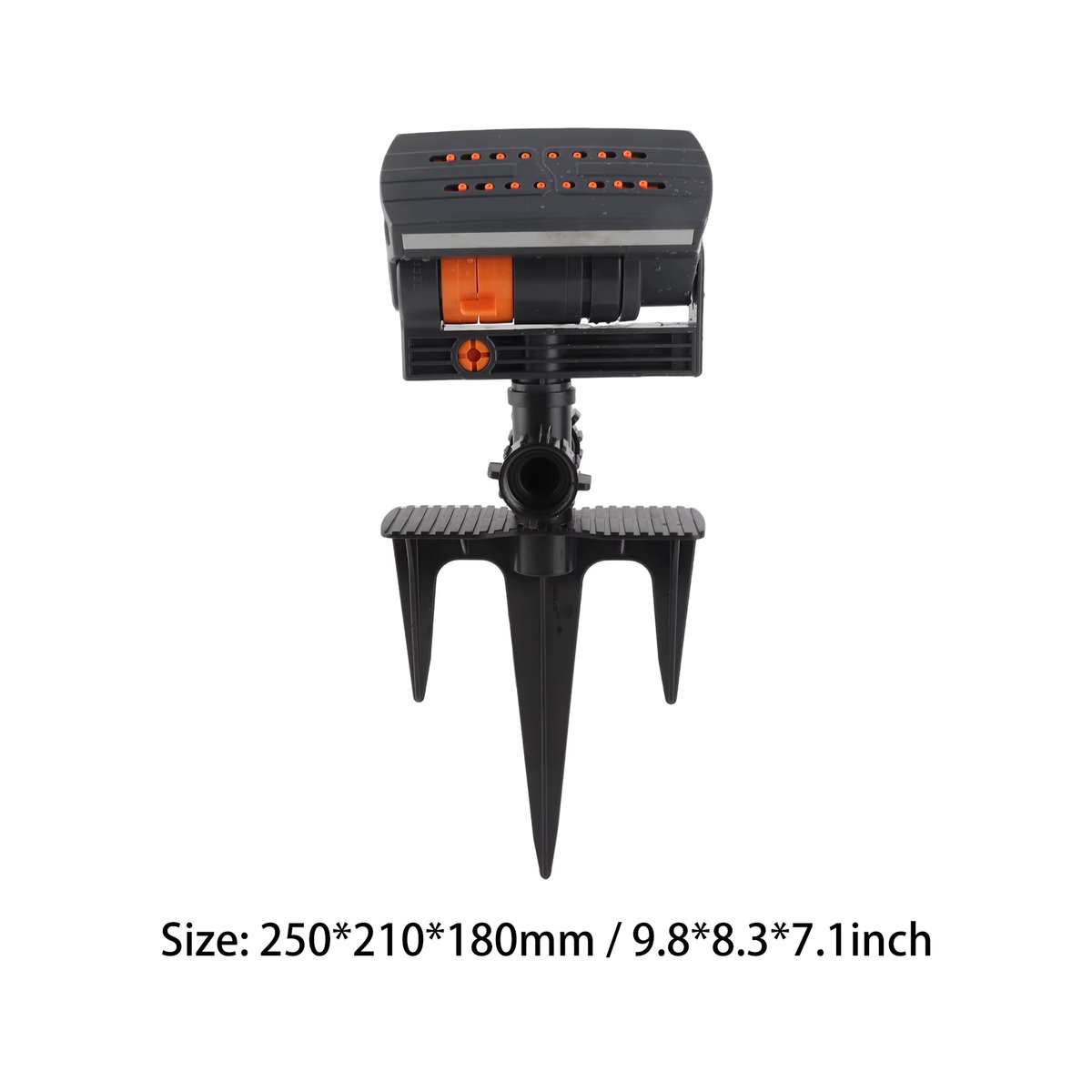 Romellar Automatischer Oszillierender Rasensprinkler mit 16 Löchern, Schwarz, Kunststoff, Rechteckig - Bild 3