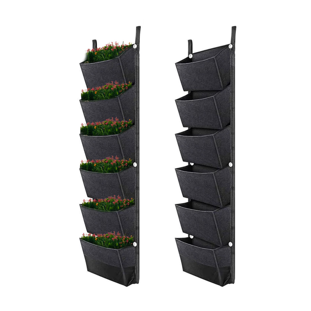 Romellar Hängende Pflanztaschen mit 6 Taschen für den vertikalen Garten - Bild 3