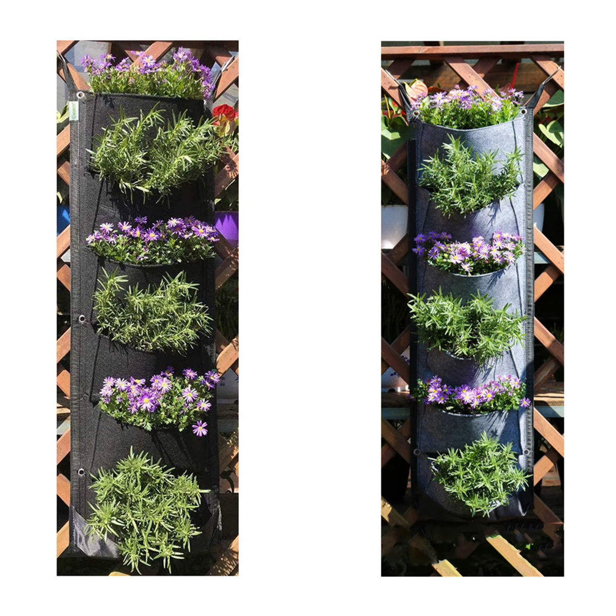 Romellar Hängende Pflanztaschen mit 6 Taschen für den vertikalen Garten - Bild 4