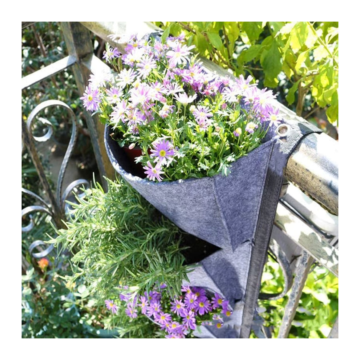 Romellar Hängende Pflanztaschen mit 6 Taschen für den vertikalen Garten - Bild 5