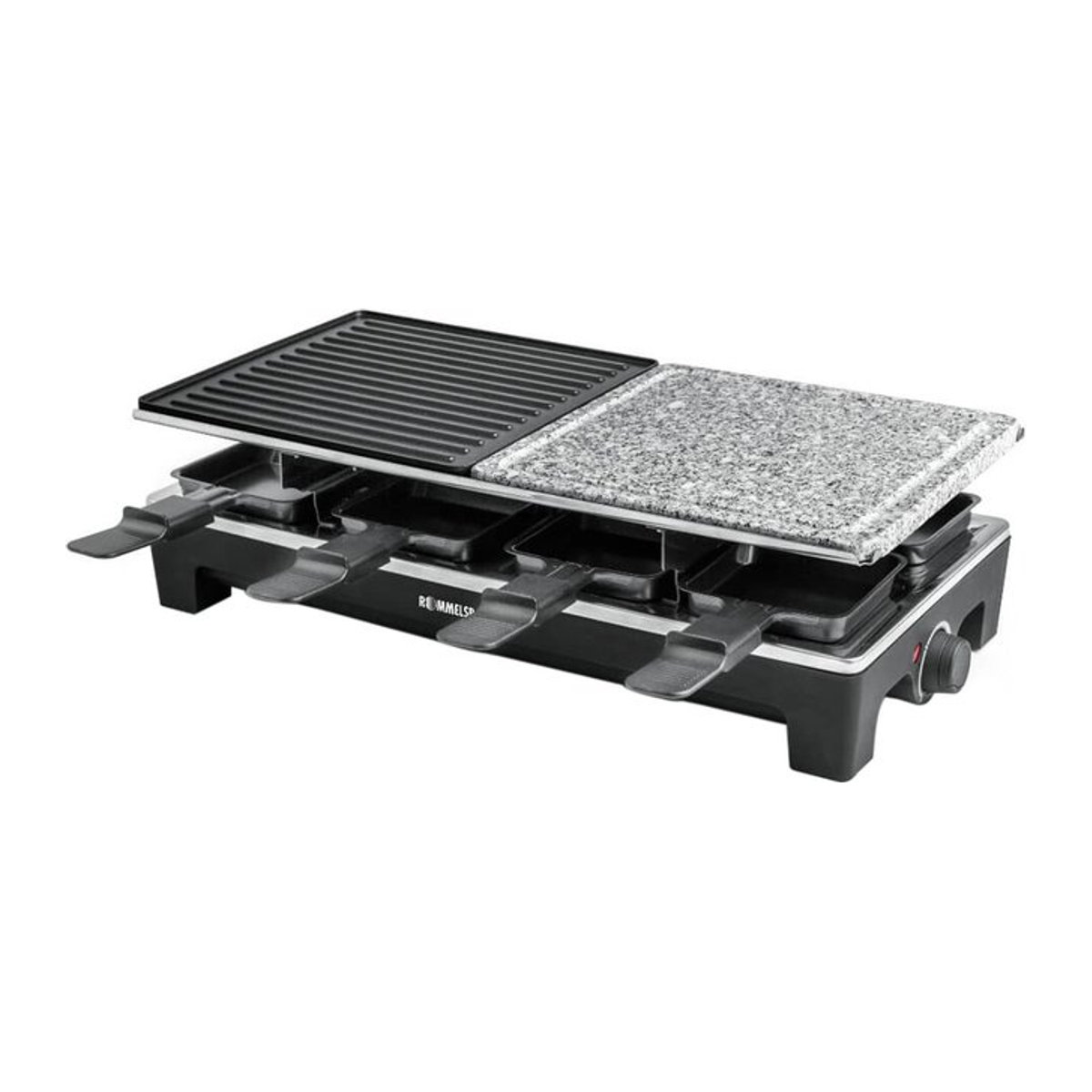Rommelsbacher Raclettegrill RCS 1350 in Schwarz und Edelstahl - Bild 3