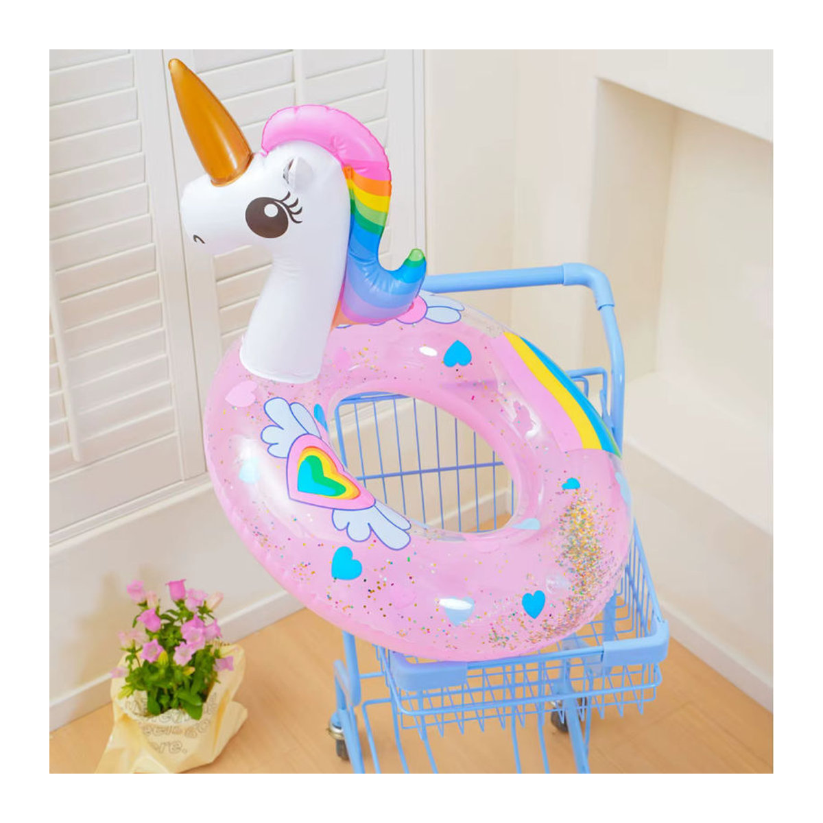 Rooxin Aufblasbarer Pool Float Einhorn und Flamingo Schwimmschlauch für den Wassersport im Sommer - Bild 2