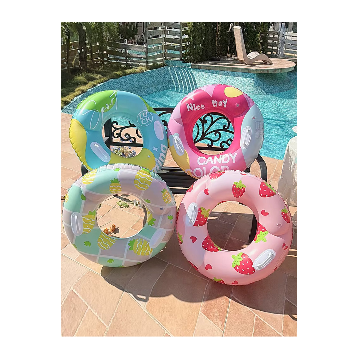 Rooxin Schwimmring für Erwachsene und Teenager, verdickter aufblasbarer Poolschwimmer und Schwimmschlauch für den Wasserpark - Bild 6